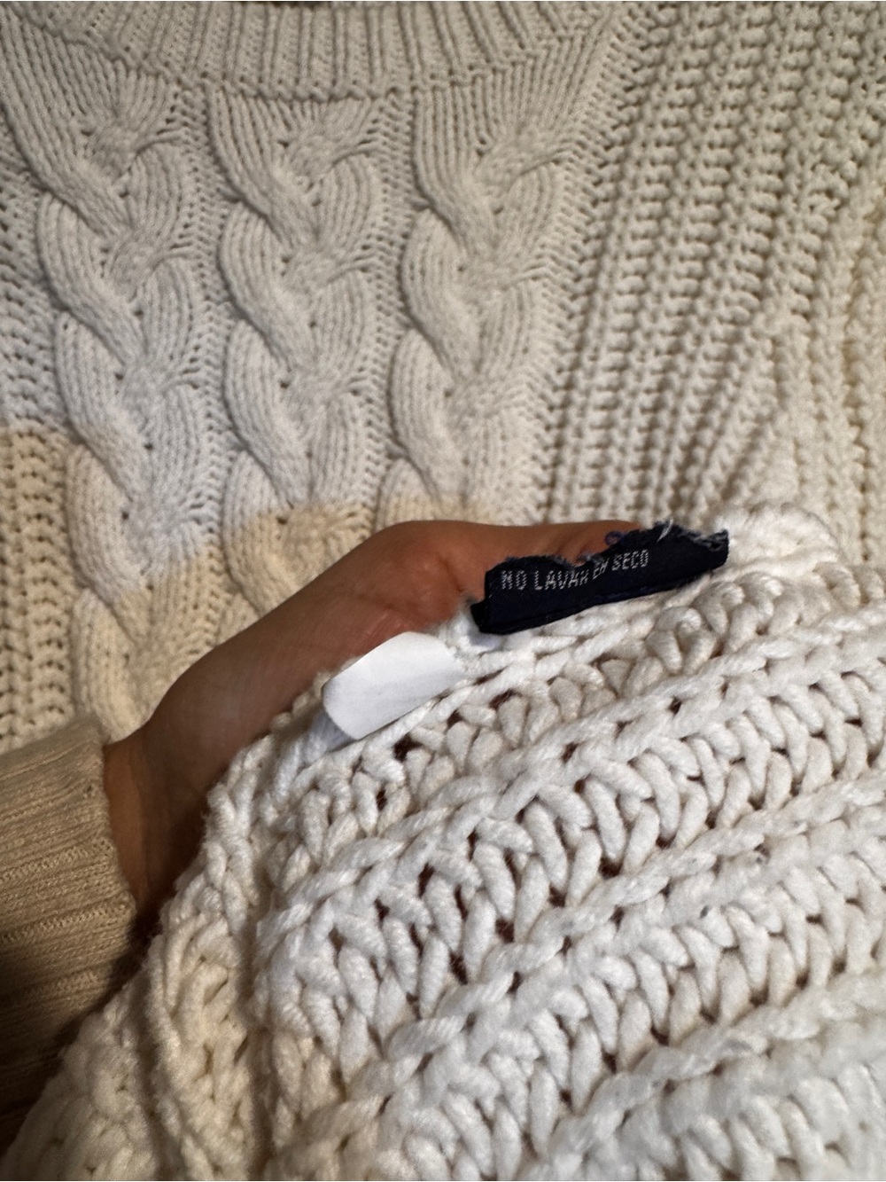 Nautica Cream Cable Knit Crewneck Sweater *read description - Picture 6 of 8